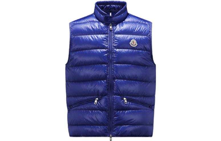 Moncler Moncler Gui Down Vests Unisex Blue Stand Collar Moderate Other