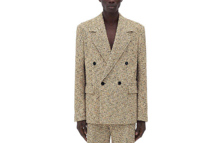 Bottega Veneta Business Suits Men's Multicolor Suit Collar Moderate Business Suit