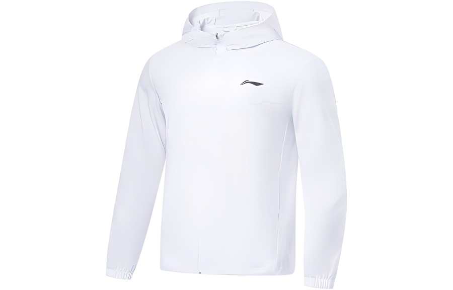 Li-Ning Li Ning Running Collection Jackets Men's White Hooded Non Detachable Thin