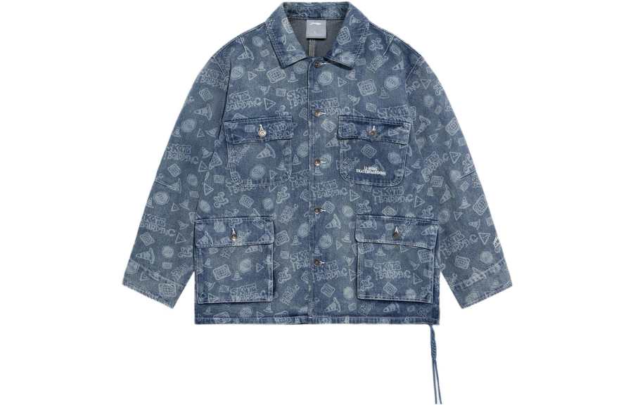 Li-Ning Li Ning Denim Jacket Men's Light Blue