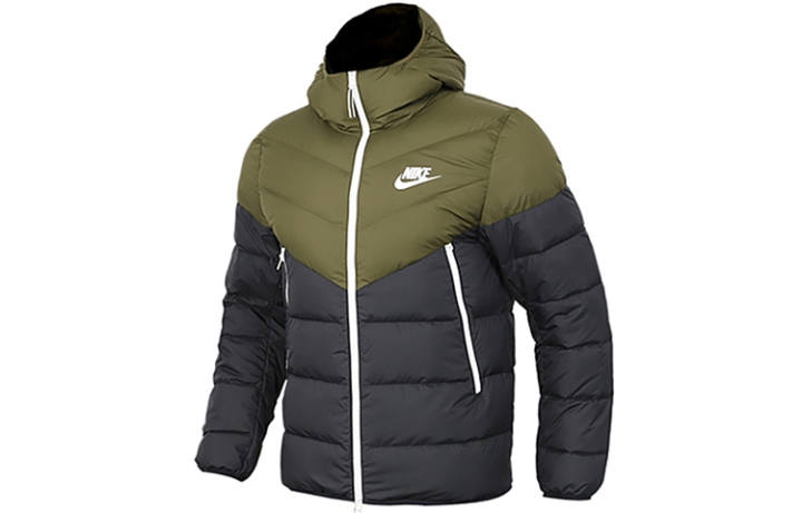 Nike Nike Down Jackets Men's Green Black Multicolor Hooded Moderate Other