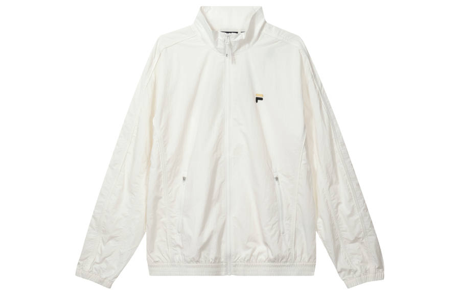 FILA FUSION Jackets Men's White Stand Collar Moderate Other
