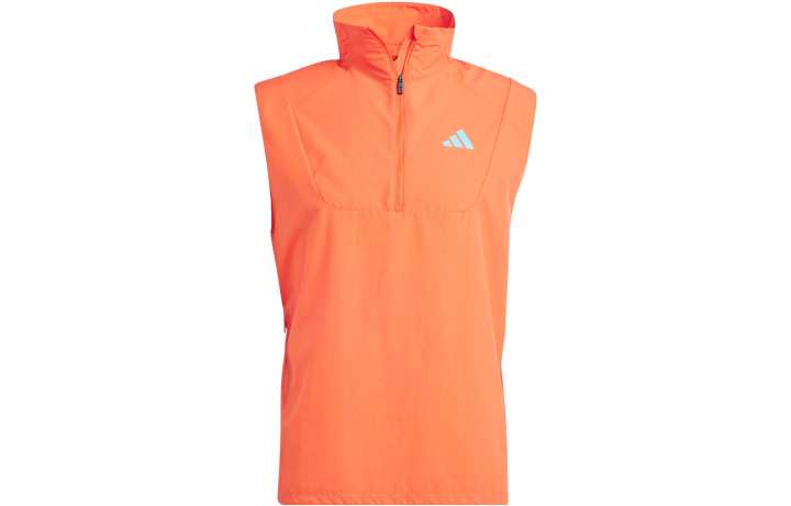 Adidas Adidas Adizero Half Zip Running Vest Men's Orange