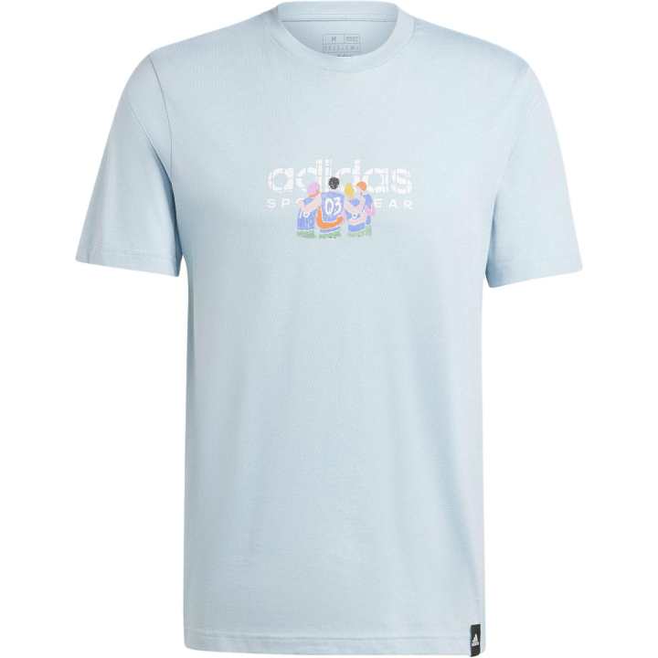 Adidas Adidas T Shirts Men's Blue Crew Neck Moderate