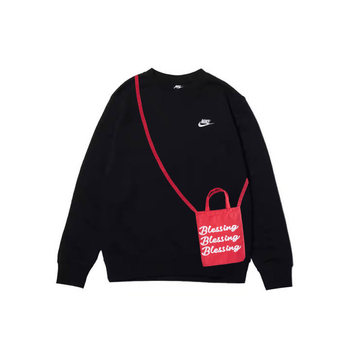 Nike Nike Sweatshirts Men's Black Crew Neck Moderate Regular