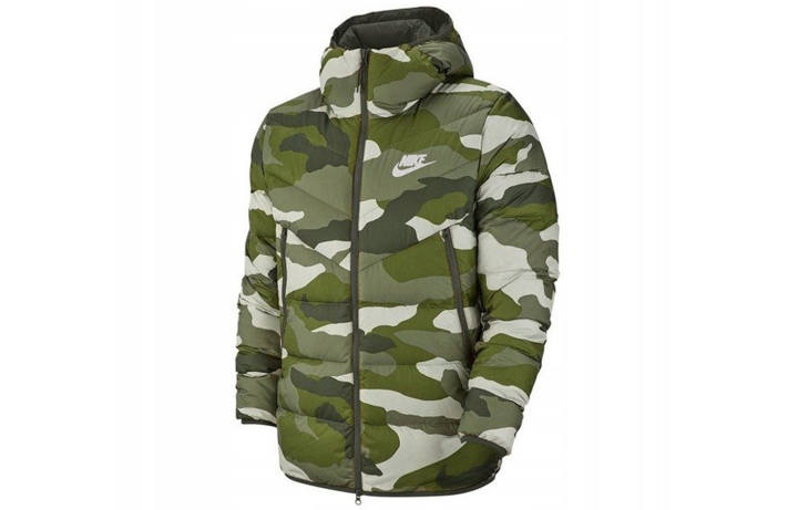 Nike Nike camouflage-print hooded puffer jacket