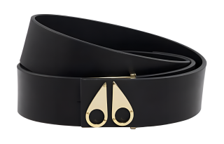Moose Knuckles Logo Icon Leather Belt