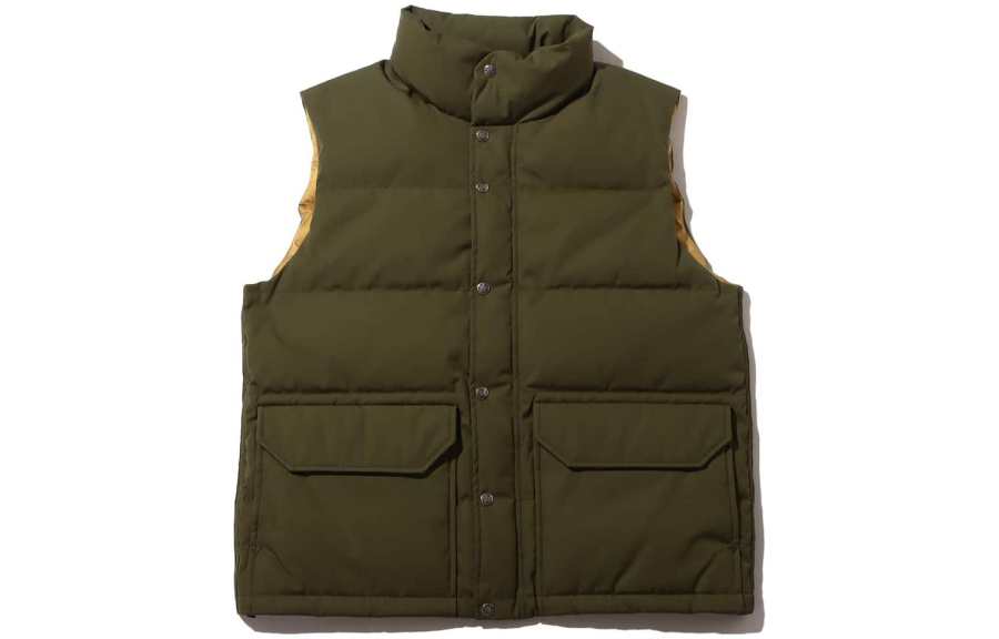 THE NORTH FACE PURPLE LABEL Vests Men's Green Stand Collar Moderate Other