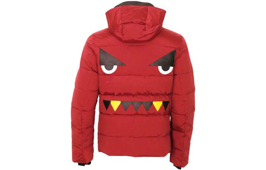 FENDI Jackets Men's Red Stand Collar Moderate Other