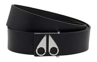 Moose Knuckles Logo Plaque Buckled Belt