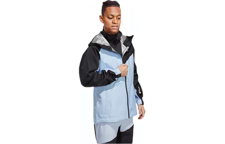 Adidas Adidas Hiking Waterproof And Windproof Windbreaker Jacket Men's Light Pink Blue/Black