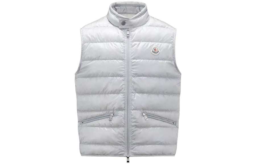 Moncler Moncler Gui Vests Men's Light Gray Stand Collar Moderate Other