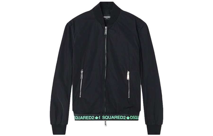 DSQUARED 2 DSQUARED 2 Jackets Men's Black Baseball Collar Moderate Other