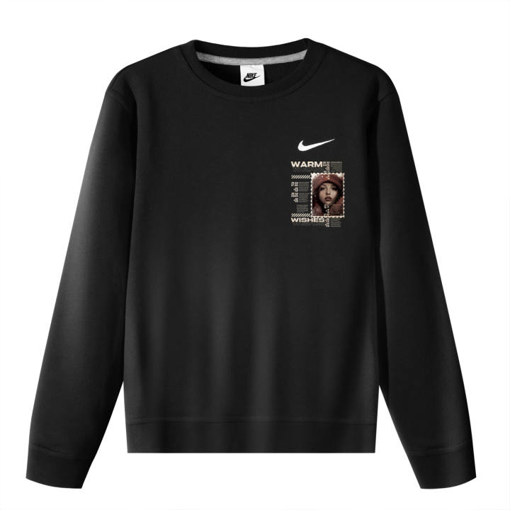 Nike Nike Sweatshirts Unisex Black Crew Neck Moderate Regular