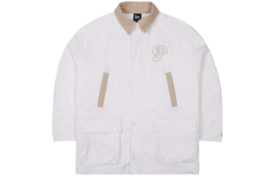 New Era New Era Jackets Man Ivory White