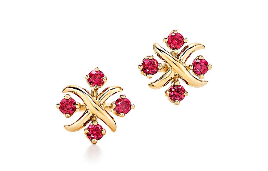 TIFFANY & CO. Schlumberger Series 18K Gold Stud Earrings Women's