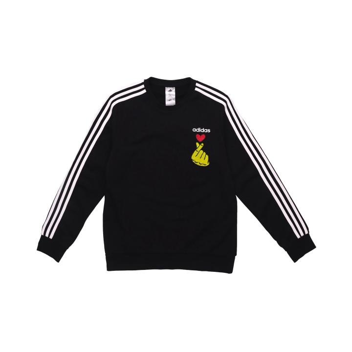 Adidas Adidas Sweatshirts Unisex Black Crew Neck Moderate Regular
