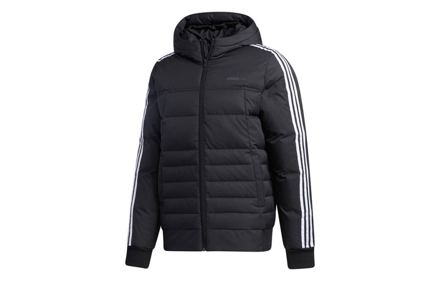 Adidas Neo Down Jackets Men's Black Hooded Moderate Other