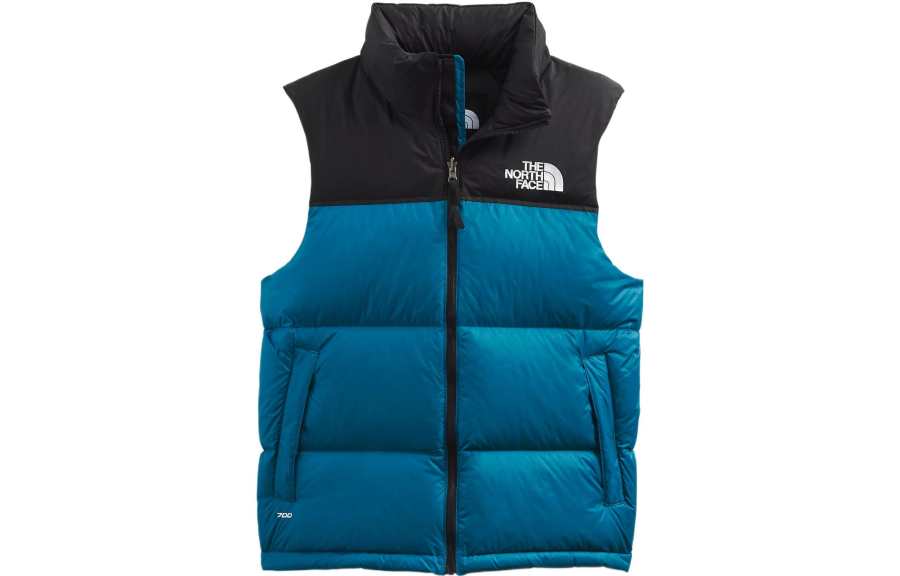 THE NORTH FACE Nuptse Down Vests Men's Blue Stand Collar Moderate Other