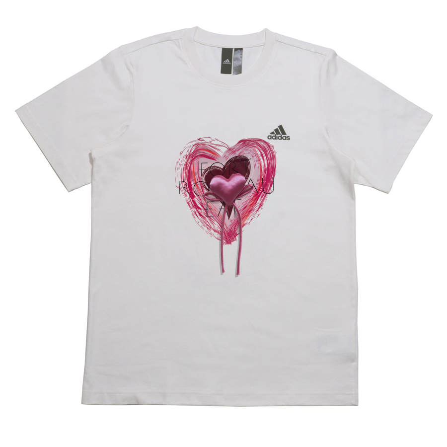 Adidas Adidas T Shirts Unisex White Crew Neck Moderate Straight Fit