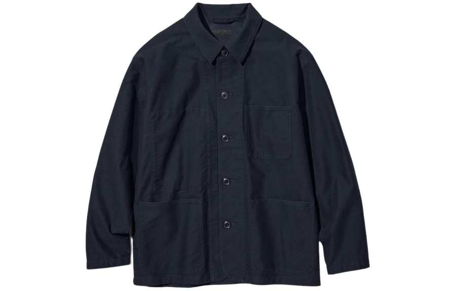 UNIQLO Jackets Men's Deep Sea Blue Lapel Moderate Workwear