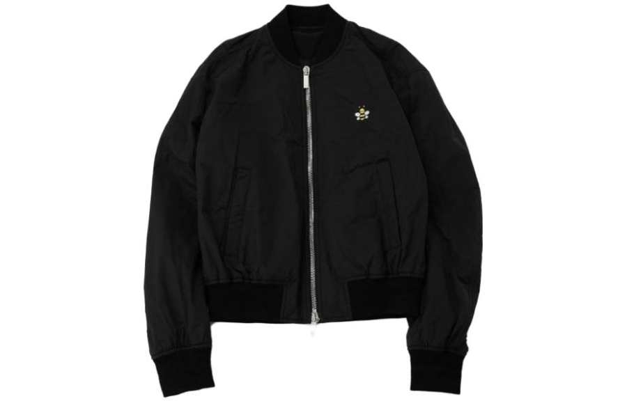 DIOR DIOR Jackets Men's Black Stand Collar Moderate Other