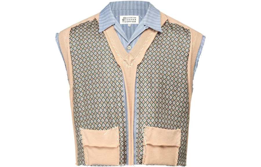 Maison Margiela Spliced Seersucker Linen Shirt