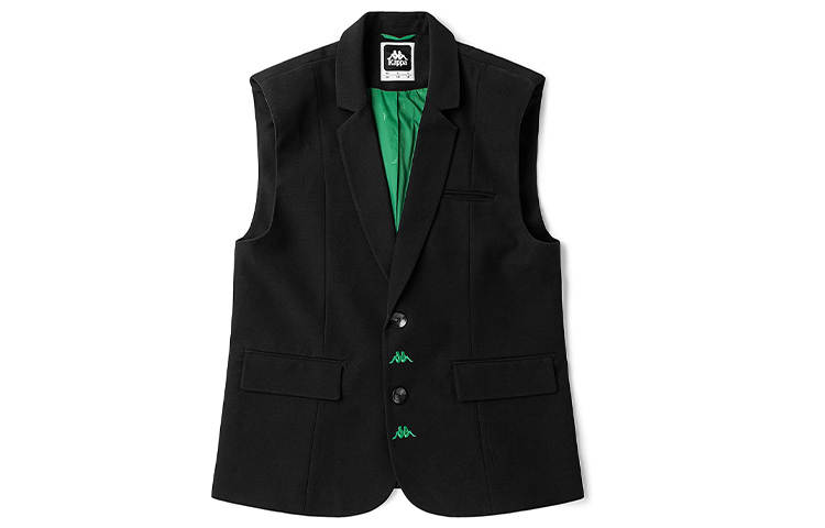 Kappa Vest Unisex Mineral Black Couple's