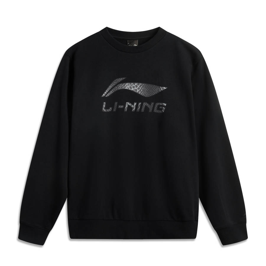 Li-Ning Li Ning Sports Life Collection Sweatshirt Unisex Case Black With Black Logo Pattern
