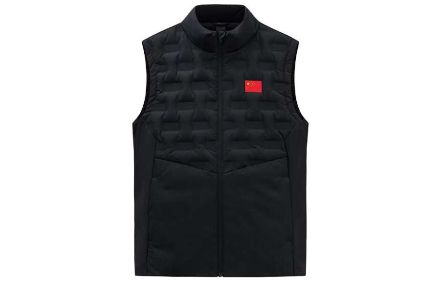 ANTA ANTA Down Vests Men's Black Stand Collar Moderate Other