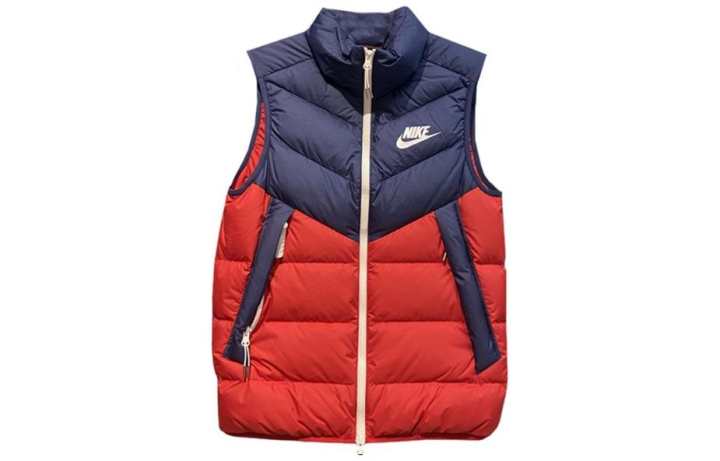 Nike Nike Down Vests Men's Red Stand Collar Thickened Workwear