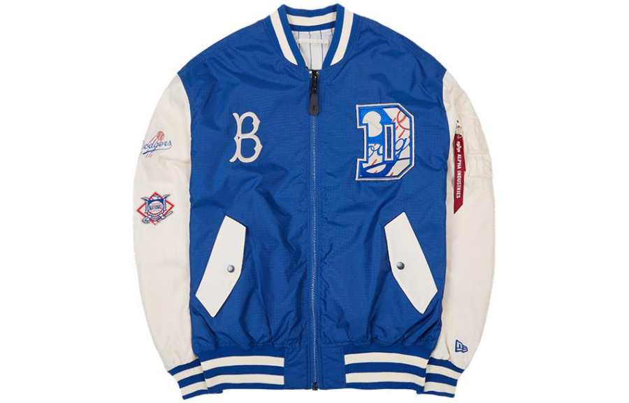 New Era X Alpha Industries X MLB Jackets Unisex Blue V Neck Moderate Other