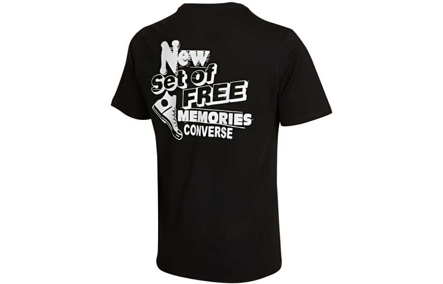 Converse Converse Set in Sleeve T Shirt Men's Black