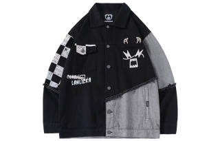 LAMLICKA Denim Jacket Unisex Black
