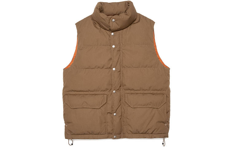 THE NORTH FACE PURPLE LABEL Vests Unisex Taupe Stand Collar Moderate Other