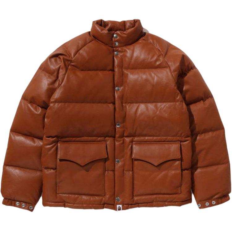 A BATHING APE Bape Leather Classic Down Jacket Jacket