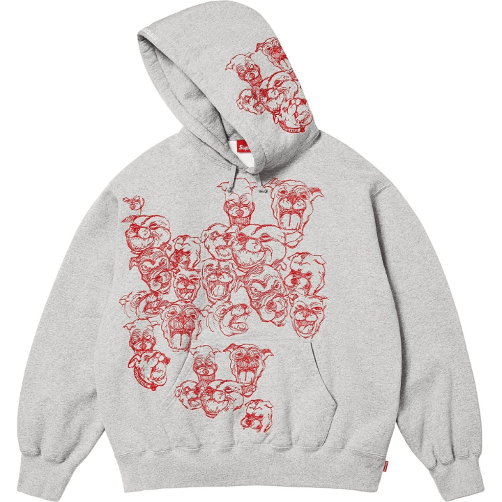Supreme Supreme Pitbulls Embroidered Hooded Sweatshirt