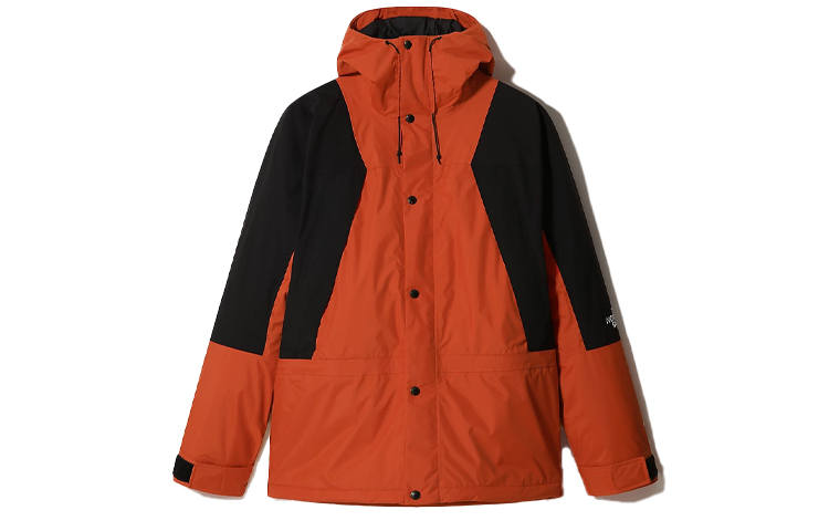 THE NORTH FACE Windbreaker Jackets Men's Orange Yellow Hooded Moderate