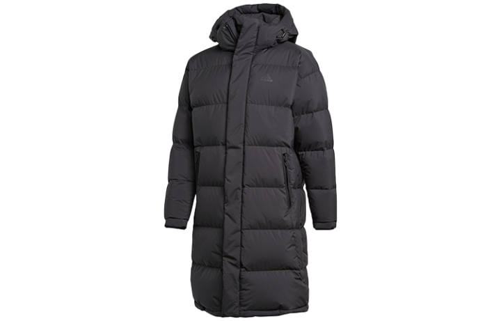Adidas Adidas Down Jackets Men's Black Hooded Thickened Down Coat