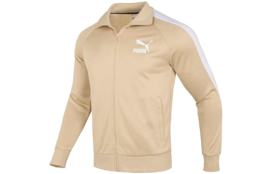 PUMA PUMA Jackets Men's Khaki Stand Collar Moderate Other