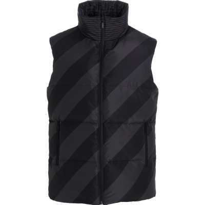 FENDI Down Vests Men's Black Stand Collar Moderate Other
