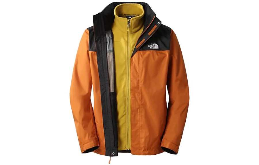 THE NORTH FACE Waterproof, Windproof, And Breathable Windbreaker Jacket Men's Orange