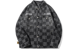 EPTISON Denim Jackets Unisex Lapel Moderate Straight Fit