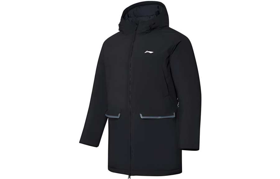 Li-Ning Li Ning Down Jackets Men's Black Hooded Moderate