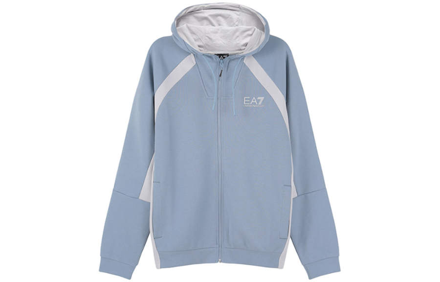 EMPORIO ARMANI EA7 SS23 Jackets & Coats Men's Light Blue