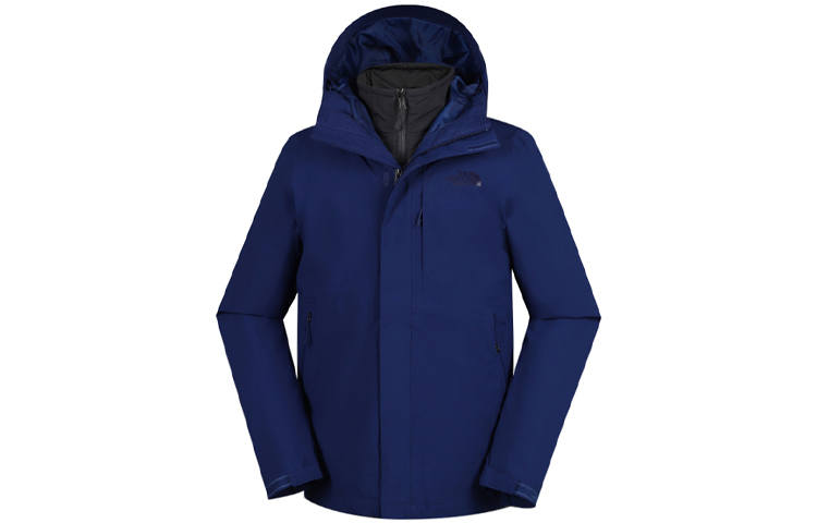 THE NORTH FACE Windbreaker Jackets Men's Blue Hooded Moderate 2 In 1