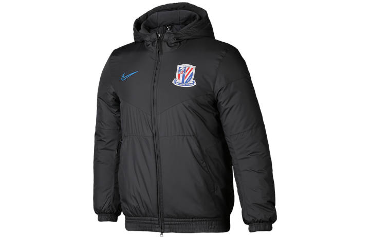 Nike Nike Puffer Jackets Men's Black Hooded Moderate Puffer Jacket
