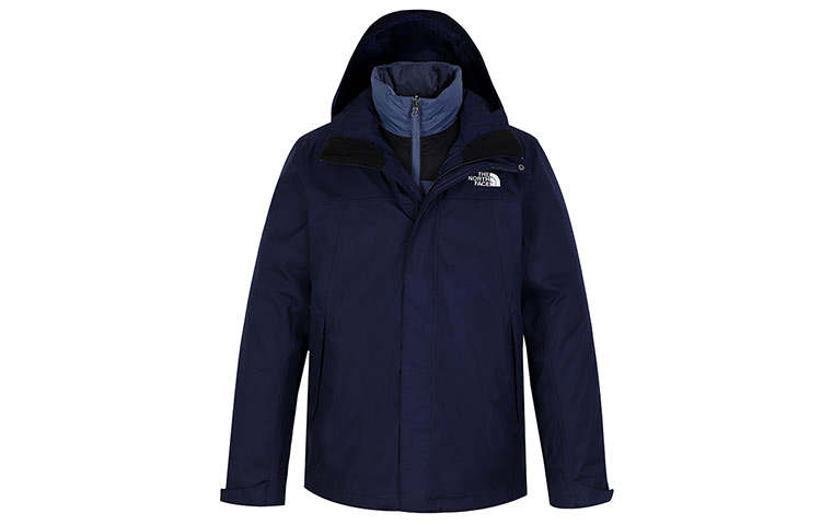 THE NORTH FACE Windbreaker Jackets Men's Royal Blue Detachable Hood Moderate