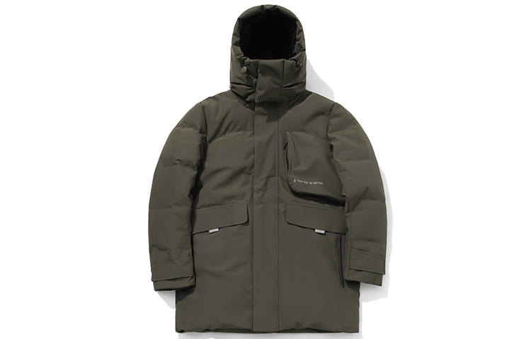 Li-Ning Li Ning Sports Fashion Collection Down Jackets Men's Forest Green Hooded Moderate