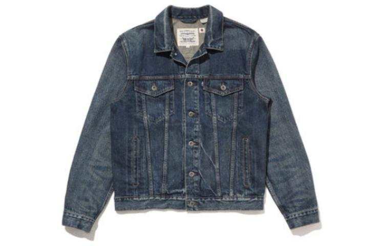 Levis Levis Denim Jackets Men's Blue Lapel Moderate Straight Fit